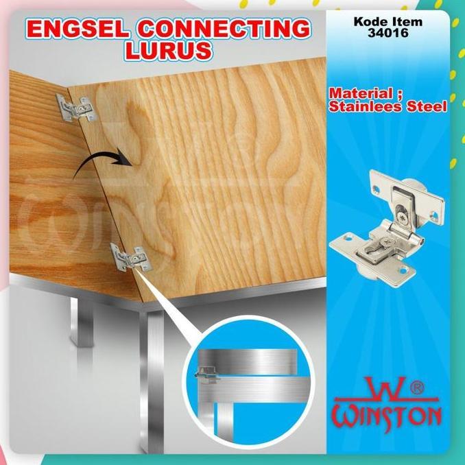 ENGSEL CONNECTING KAYU ADJUSTER PINTU KAYU LIPAT