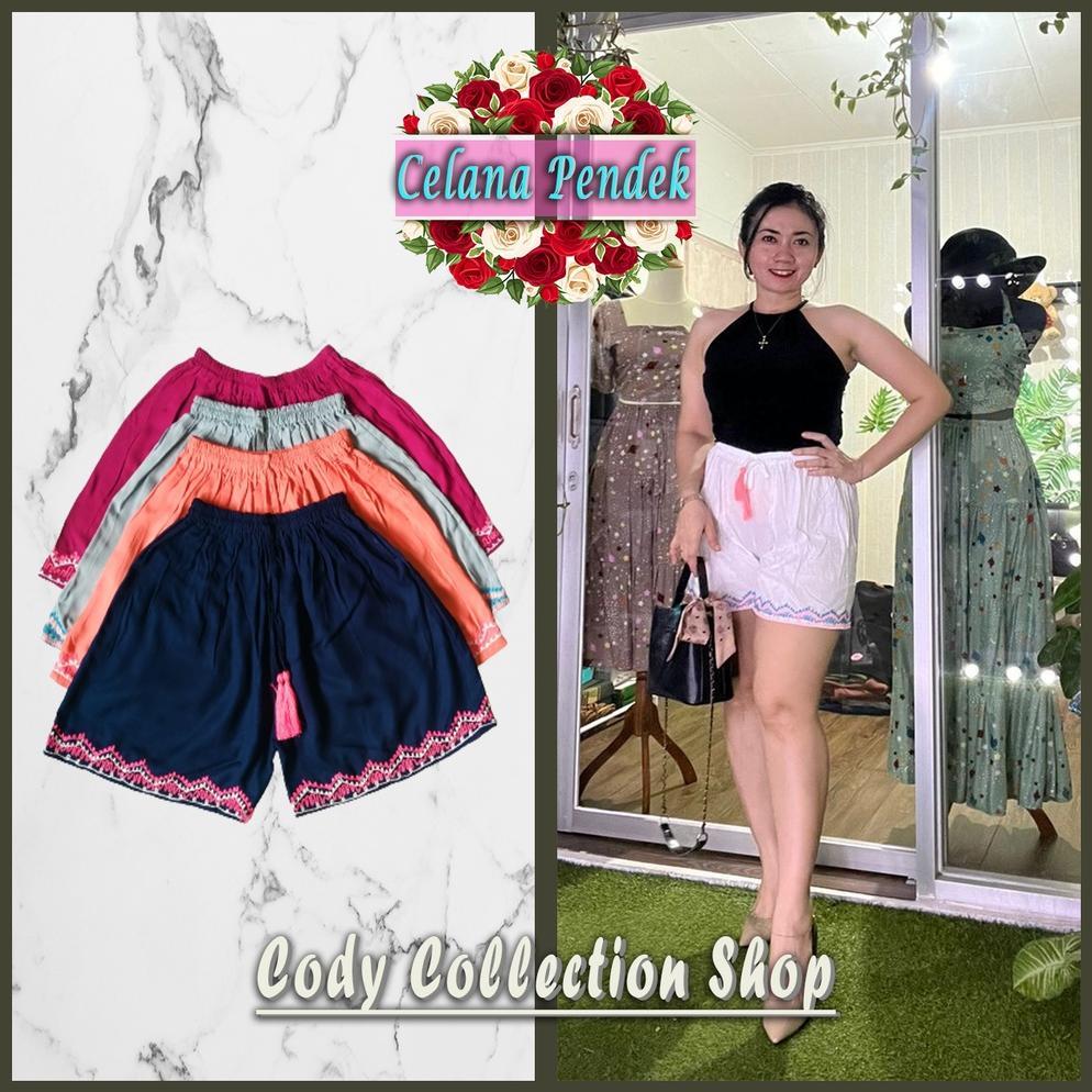 BESTPROMO Celana Pendek Wanita Dewasa | Celana Bordir Bali | Celana Pendek Bali | Celana Pendek Wani
