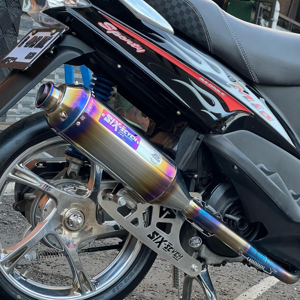 Knalpot Ceklis Purple Xr-01 Blue Series By Six Seven Mio Sporty Beat Deluxe