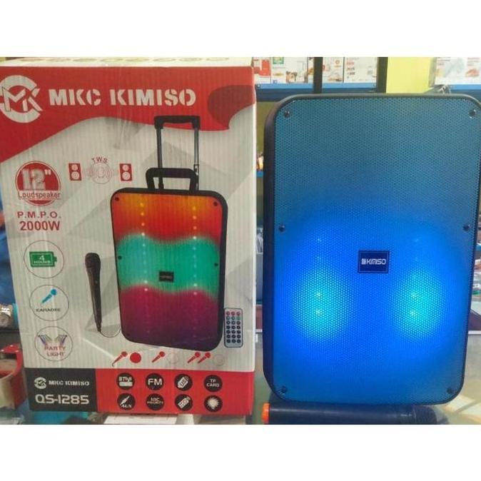 XARIELTA SPEAKER 12inch KIMISO QS-1285 LED PLUS MIC WIRELESS