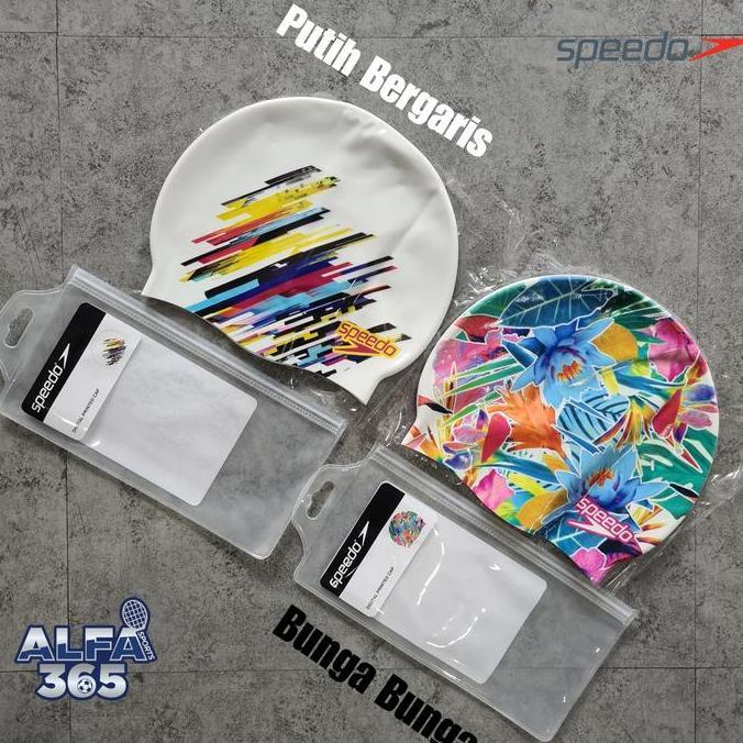 Speedo Digital Printed Cap / Topi Renang ORIGINAL Silikon Speedo