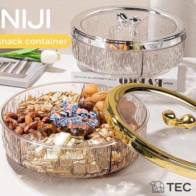 Tecniji Toples Kue Permen Sna Aesthetic Toples Lebaran Rak Putar Kue Kering Toples Sekat Toples Mewa