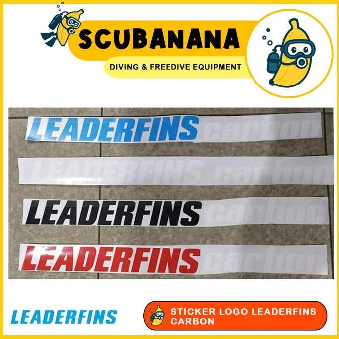 Sticker Logo Leaderfins Carbon Stiker Blade Long Fin Karbon Freediving Freedive Tempelan Fins Kaki K