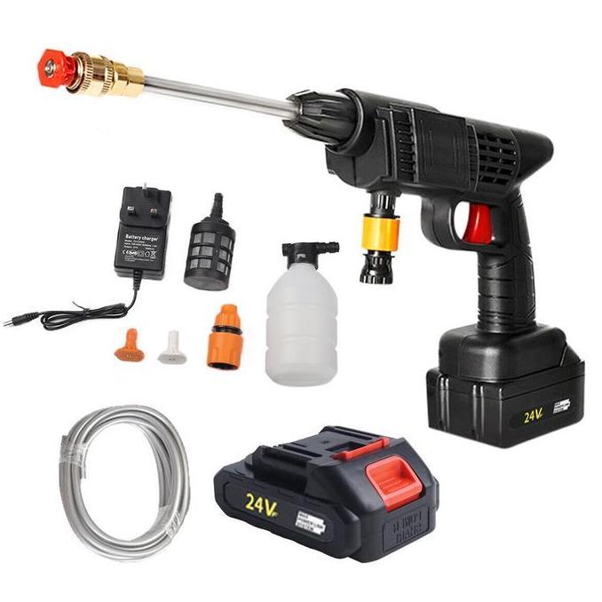 ALAT CUCI MOBIL MOTOR BATERAI 1PCS JET WATER SPRAYER / STAEM MOBIL BATERAI 1&2PCS POMPA CUCI MOBIL P