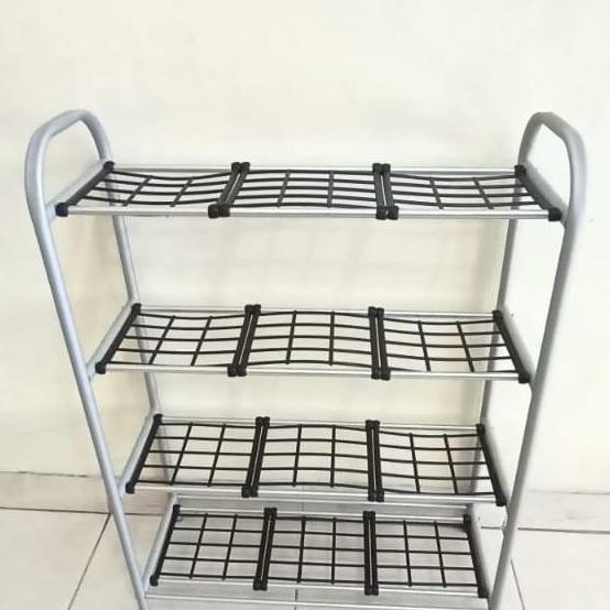 Rak Sepatu Aluminium 4 Susun