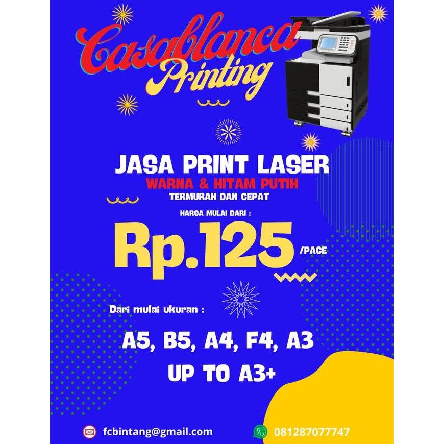 Terlaris Jasa Print Murah / Cetak Buku / Print Warna / Print Hitam Putih