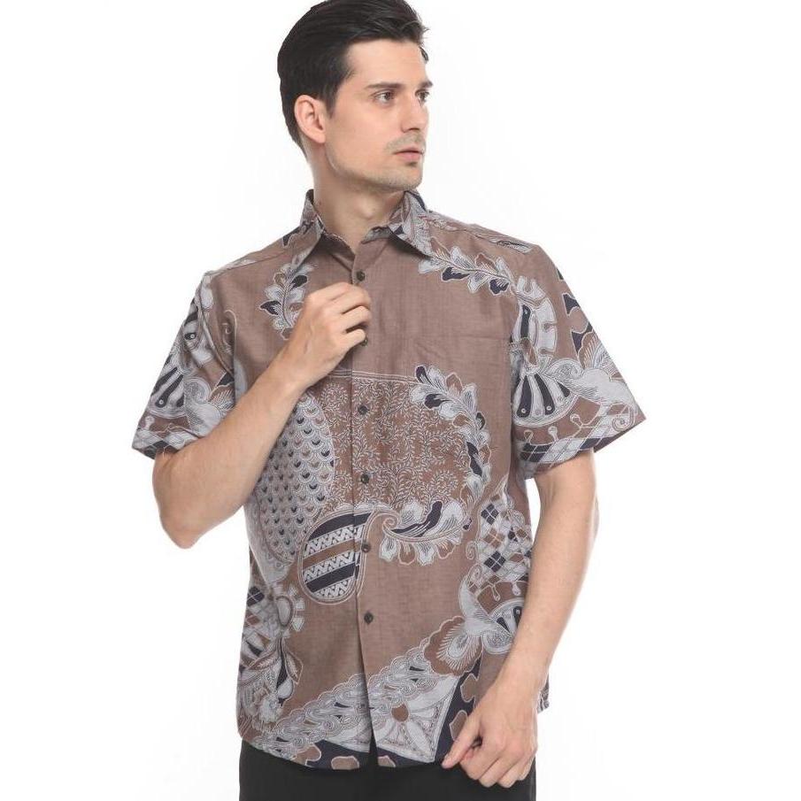NEW ARJUNA WEDA HEM BATIK PRIA MOTIF MODERN 1 - SLIM FIT | KATUN DOBBY | KERAH KEMEJA ORI