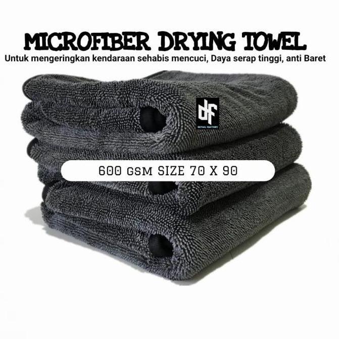 Microfiber Drying Towel 600 gsm Water Magnet Lap Pengering Mobil Jumbo