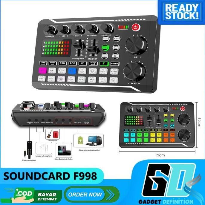 V8 SoundCard Audio Untuk HP PC Mac Live Broadcast Karaoke Smule WeSing