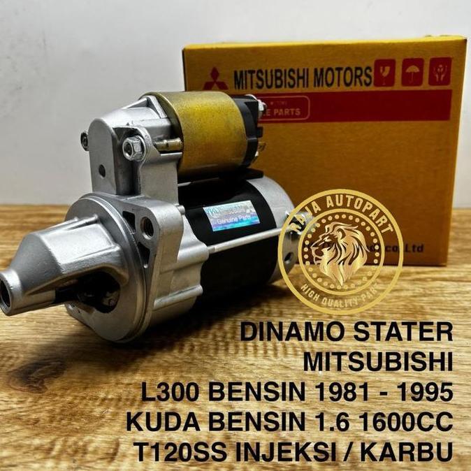 DINAMO STARTER 12V KUDA BENSIN 1.6 97 - 06 / L300 BENSIN 1981 - 1995 / COLT T120SS INJEKSI KARBU MIT