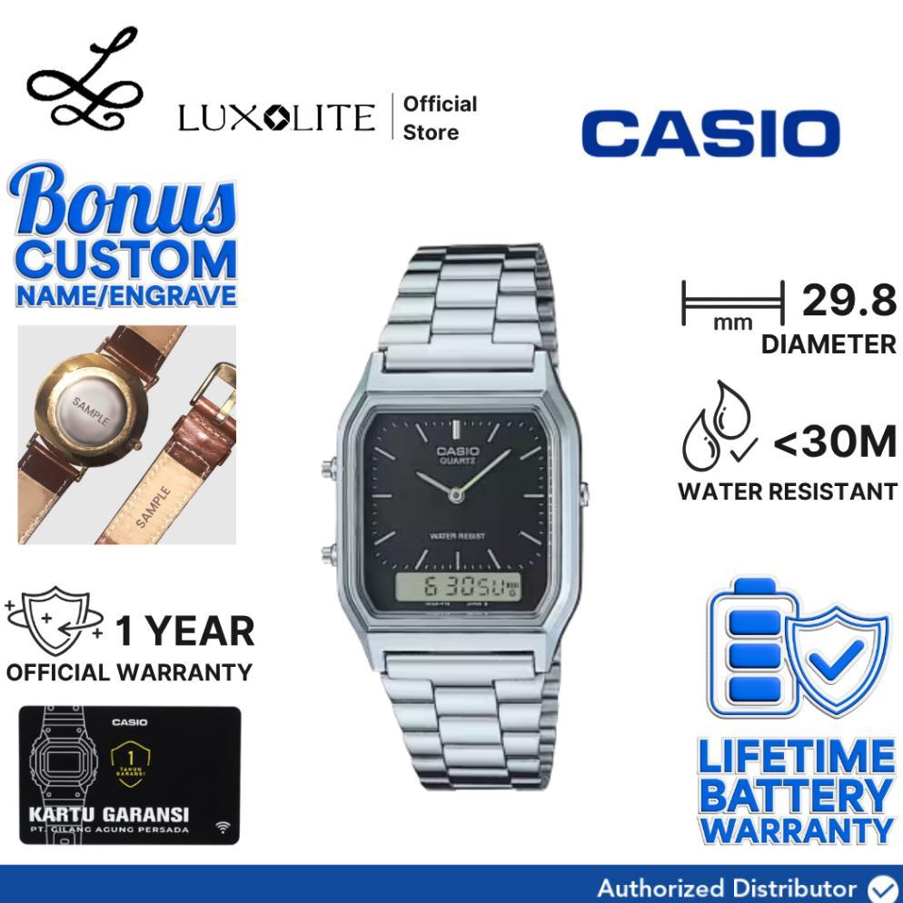 EXCLUSIVE [Luxolite] CASIO Jam Tangan Unisex Digital Analog AQ-230A-1DF AQ-230A-1D Stainless Steel S
