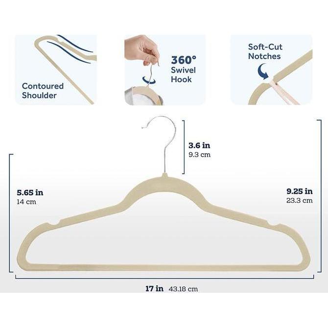 Velvet Hanger Hanger Beludru Premium Luxury Hanger Gantungan Baju