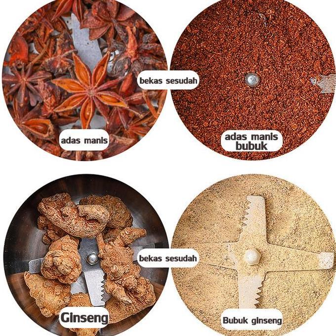 Batu bata bisa pecah Alexd Mesin bubuk tepung Penggiling kopi 400g Grinder Herbal Biji Kacang Obat M