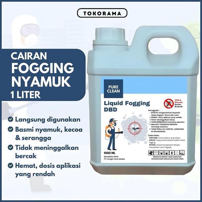 Gavanazz - Pure Clean Cairan Fogging Nyamuk DBD Water Based 1 Liter Pembasmi Nyamuk Kecoa & Serangga