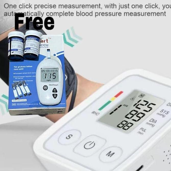 [Paket Terlaris] Cek Tensi Darah Digital & Alat Cek Gula Darah Diabetes Isi 25 Stripp