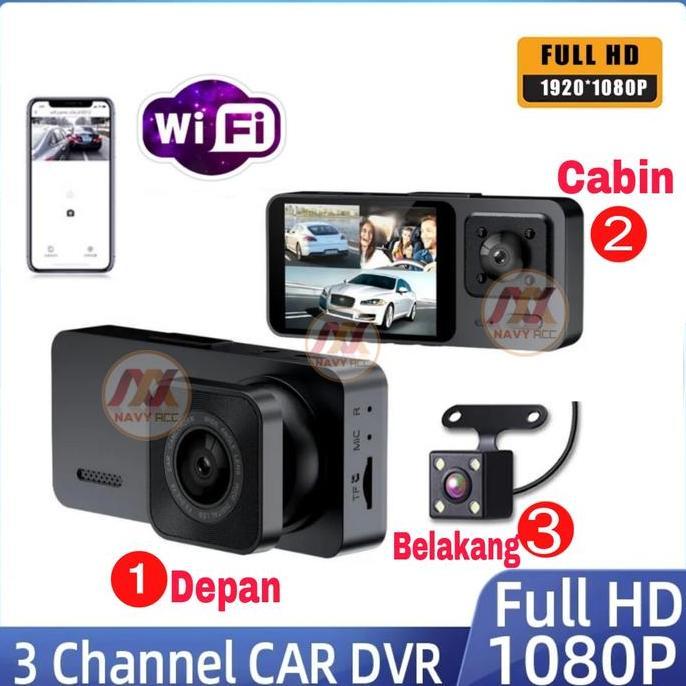 KAMERA MOBIL 2 KAMERA WIFI FULL HD LAYAR 2IN MOBIL DASHCAM S103 WIFI