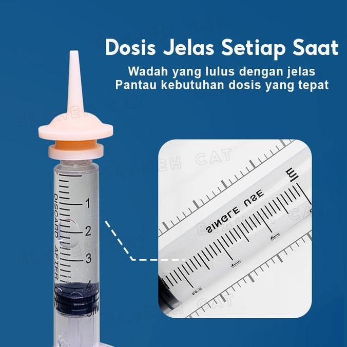 Dot Kucing Baru Lahir Dot Kucing Silikon Suntikan Kucing Anjing Tanpa Jarum 5ml Pipet Suntikan Dot 5