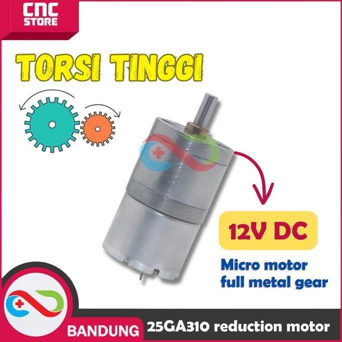 Ready MOTOR DC GEARBOX 25GA310 METAL GEAR HIGH TORQUE 12V DC GEAR BOX