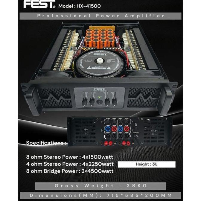 Diskon Power Amplifier Fest Hx41500 Hx-41500 Original