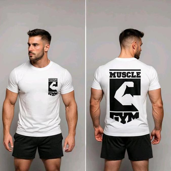 JUAL Kaos Gym Cowok Slimfit | Baju Fitness Drifit Rhabit | Muscle Gym Tshirt Sport Olahraga JUAL