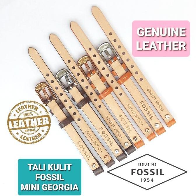 TALI JAM TANGAN MINI GEORGIA 7MM 7 MM LEATHER STRAP KULIT ASLI TEBAL