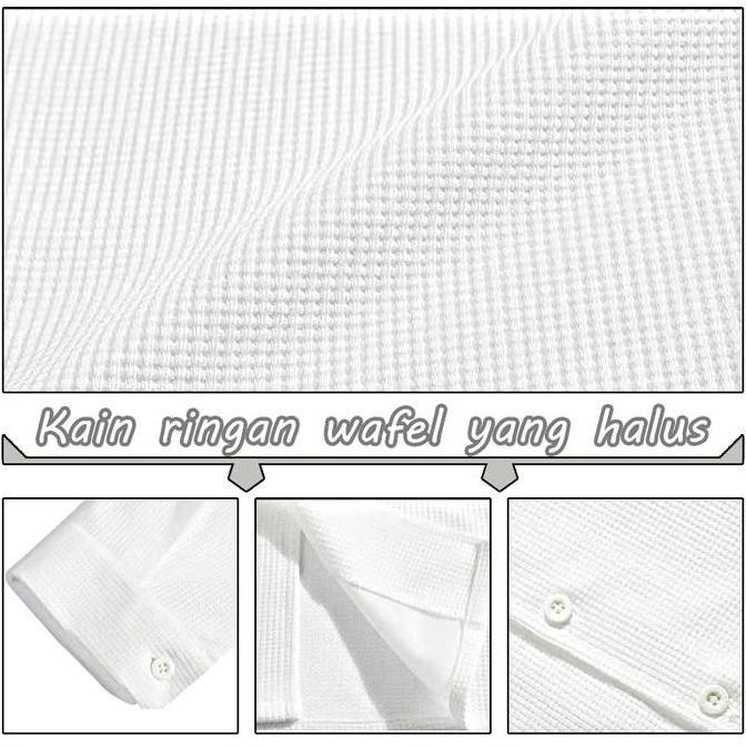 PREMIUM Kemeja pria putih hitam (Kain tipis yang dapat bernapas) Kemeja oversize Kemaja kasual Kemej