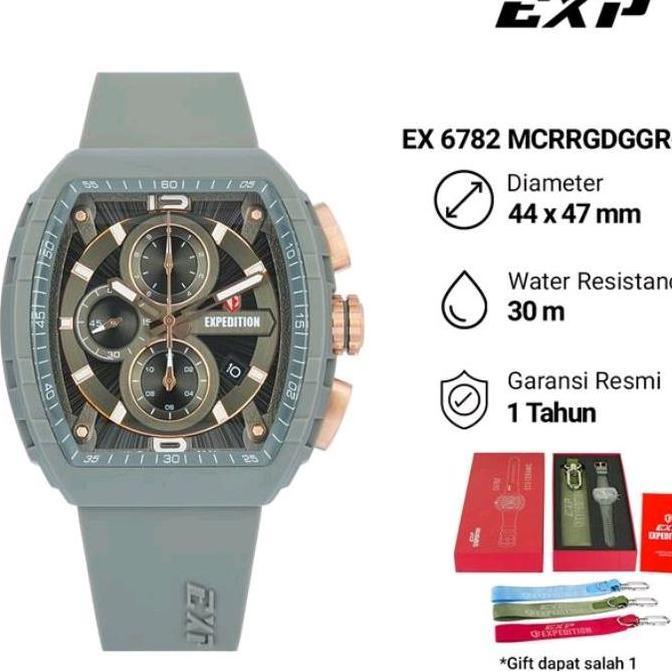 JAM TANGAN PRIA EXPEDITION E6782 E 6782 RUBBER ORIGINAL