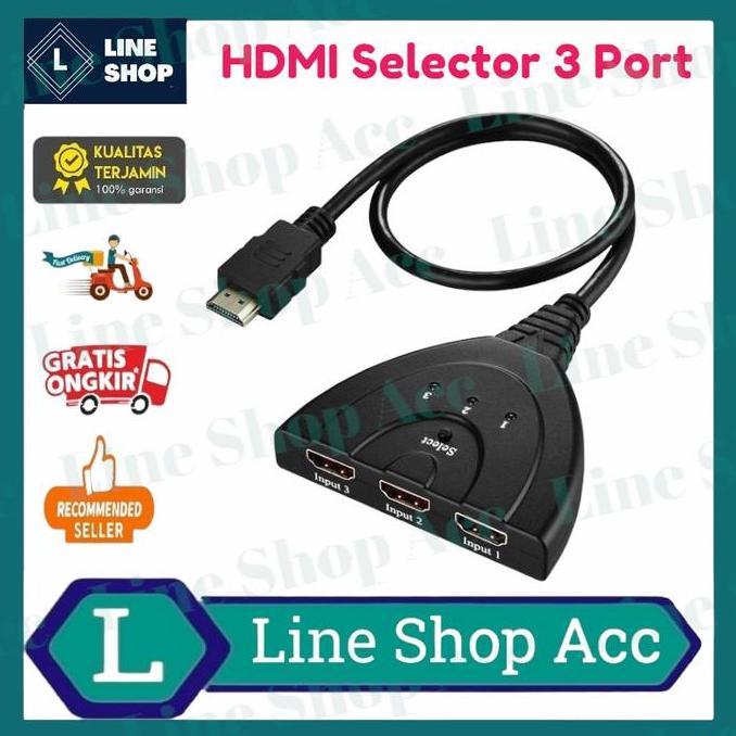 Kabel HDMI Switcher 3 Port / HDMI Splitter HDMI Selector 3 Port