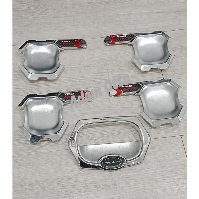 SPAREPART OTOMOTIF] PAKET OUTER HANDLE TANK COVER RUSH TERIOS LAMA CHROME AKSESORIS MOBIL PEGANGAN P
