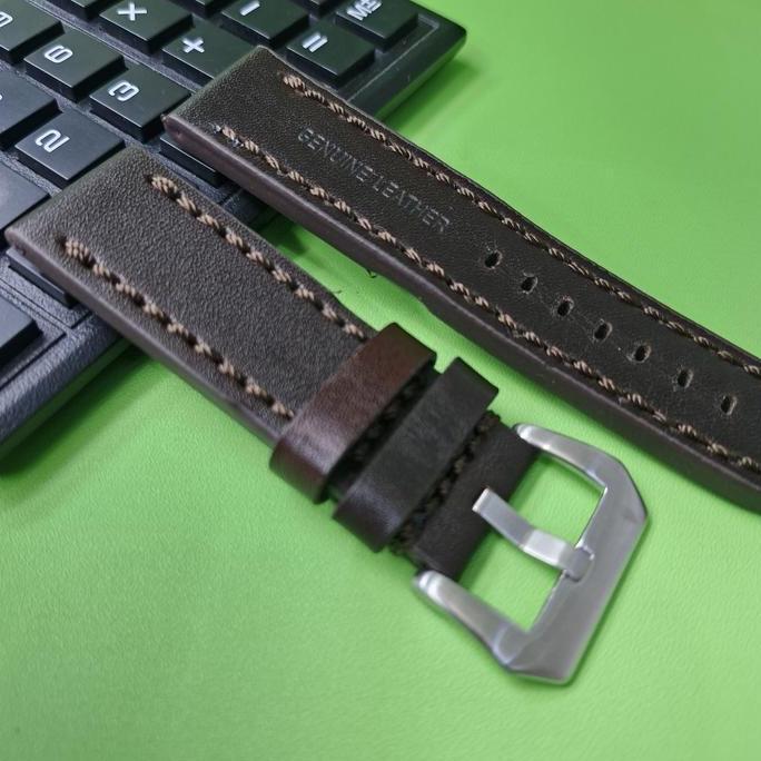 strap leather watch tali kulit jam tangan timberland nautica police panerai fosil buckle silver