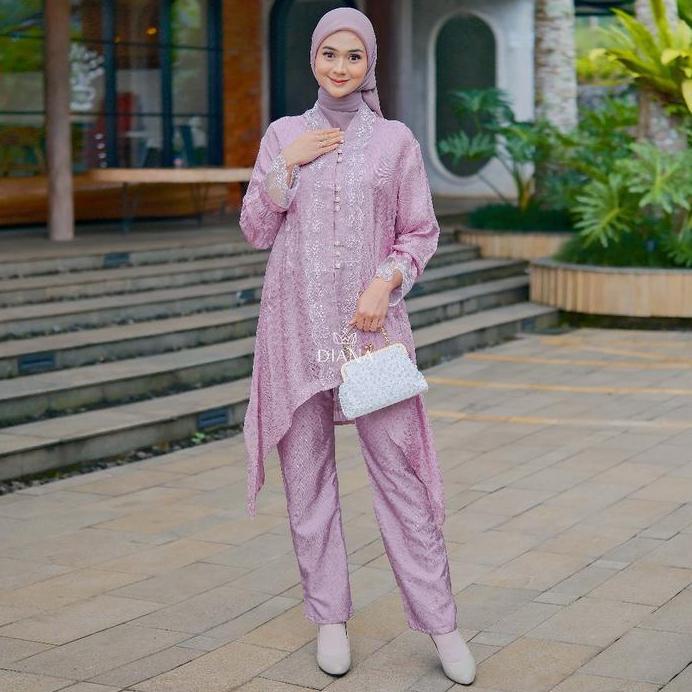 Diana Batik Aura Series Tunik Kebaya Viscose | Tunik Raya | Baju Kurung | Tunik Lebaran