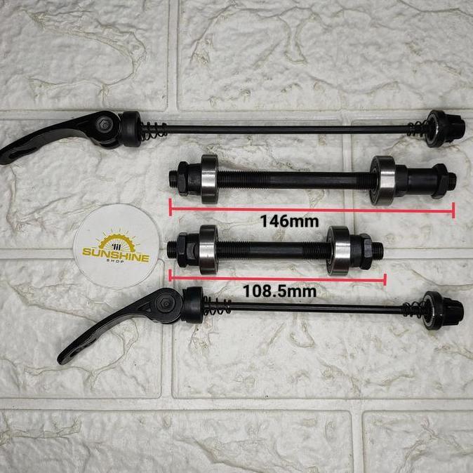 As QR Quick Release Bearing Untuk Hub Sepeda MTB Sepasang Depan Belakang