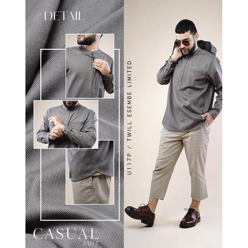 New SAMASE Baju Koko Kemeja Dewasa Kemko Quilting U-117P