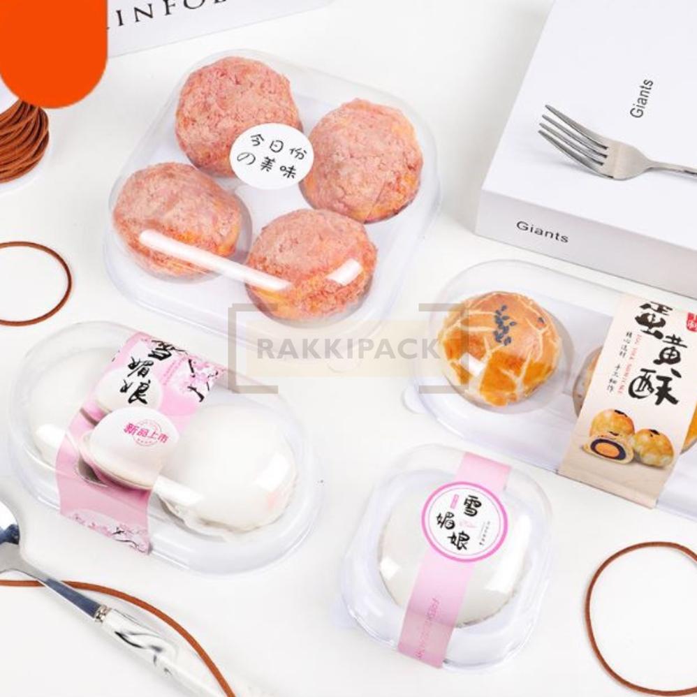 10pcs tempat tray mika eggtart mooncake pie bakpao mini dessert box