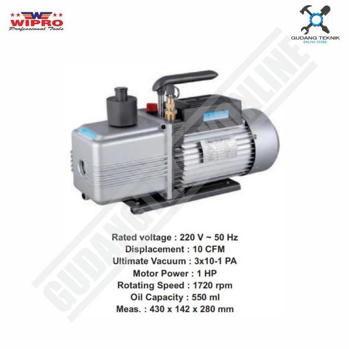 DELLINE Mesin Vacuum Pump WIPRO VP42 / Pompa Fakum Vacum Vakum WIPRO 1 HP