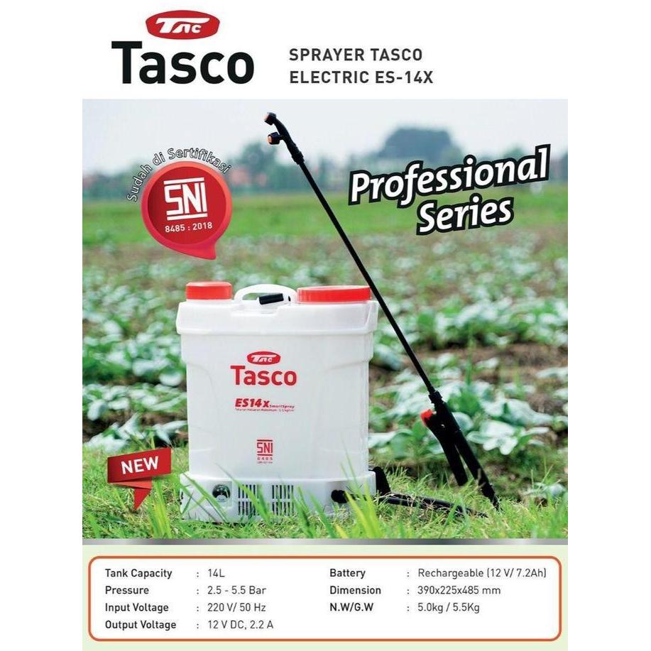 GERAMANK Sprayer Hama Elektrik 14L TASCO ES14X Alat Semprot Semprotan Obat Hama