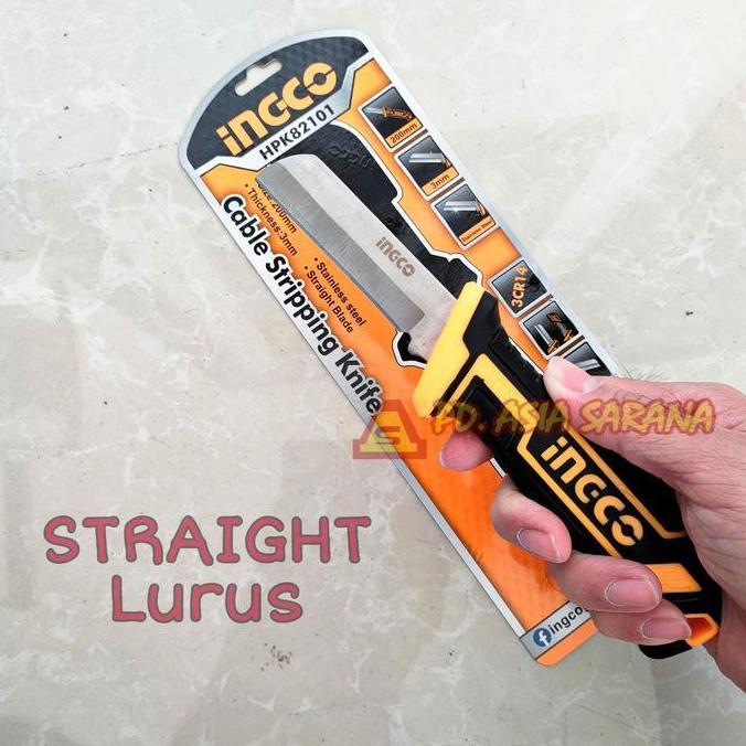 ZORRA8 Pisau Kupas Kabel Straight 8" Inch INGCO HPK82101 Cable Cutter Stripping Knife Pengupas