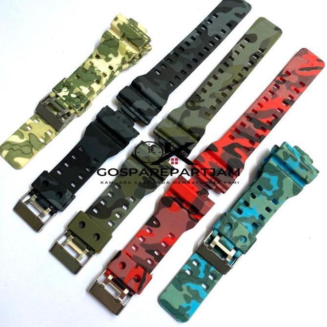 Tali Strap Jam Tangan Rubber GA-400 GA-110 GA400 GA110 Warna Loreng