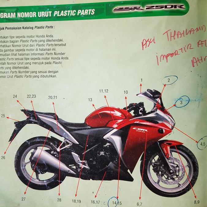 SPAREPART CBR 250R CBU : 53103-KYJ-900 BANDUL JALU STANG / WEIGHT A STRG HND CBR 250R CBU ORI HONDA 