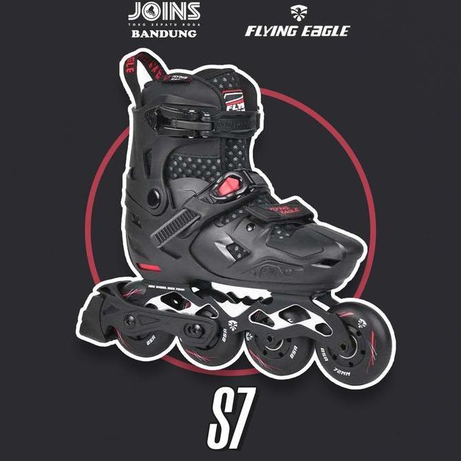 Sepatu Roda Inline Skate Anak Flying Eagle S7 BLACK