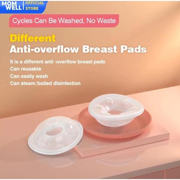 Promo Momwell Aop01 Penampung Asi Silicone 2Pcs - Breast Milk Collector Breast Pad Silicone Bpa Free