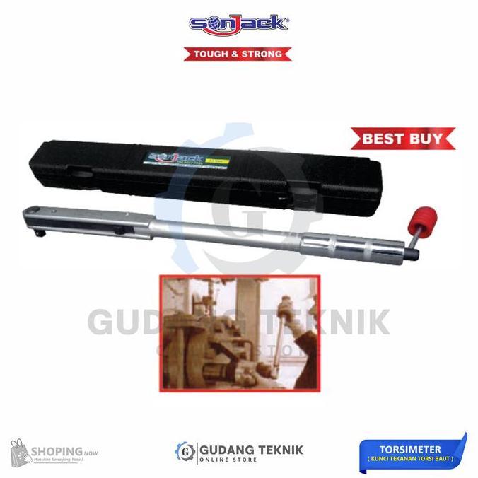 SESARKAL TORSIMETER 1/2" SONJACK SJ-50 /Kunci Momen Torsi 12-68N.m SONJACK SJ50