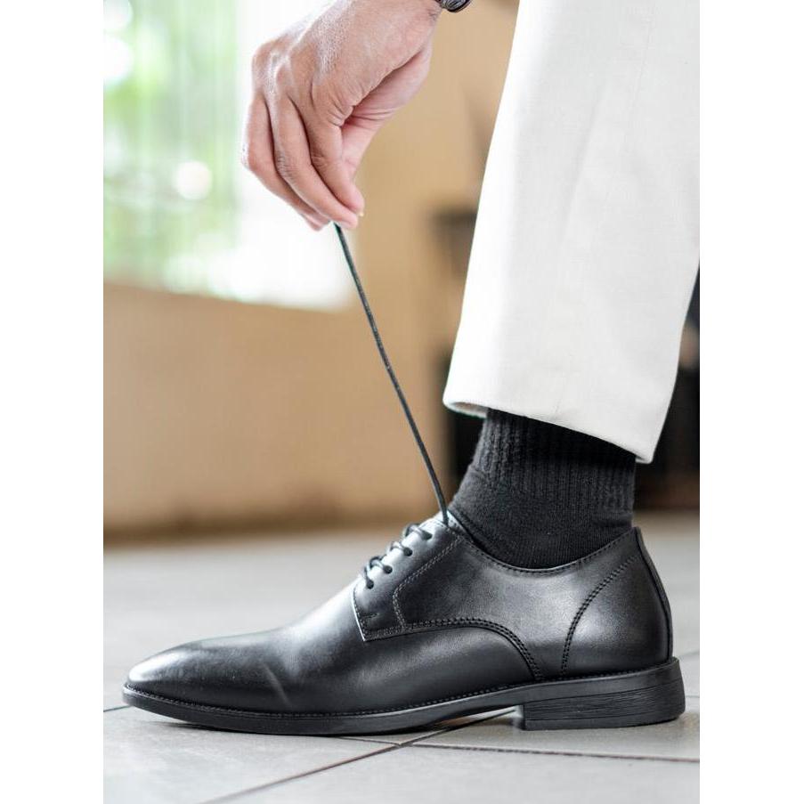 Kingman Denham Sepatu Pantofel Pria Kulit Asli Cap Toe Oxford Premium DL25611