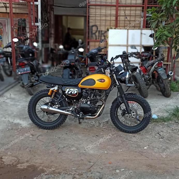 SPAKBOR CUSTOM KAWASAKI W175 / W175 TR PNP DEPAN BELAKANG full set