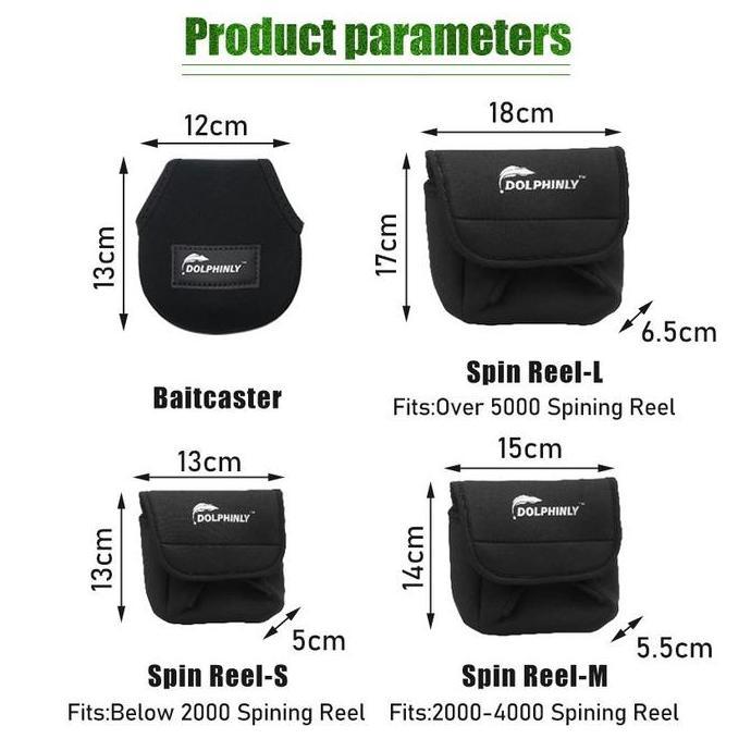 WALMERA Cover Sarung Reel Pancing Spinning 500-6000 Size S M L Tebal Pelindung Murah - Engkus Fishin