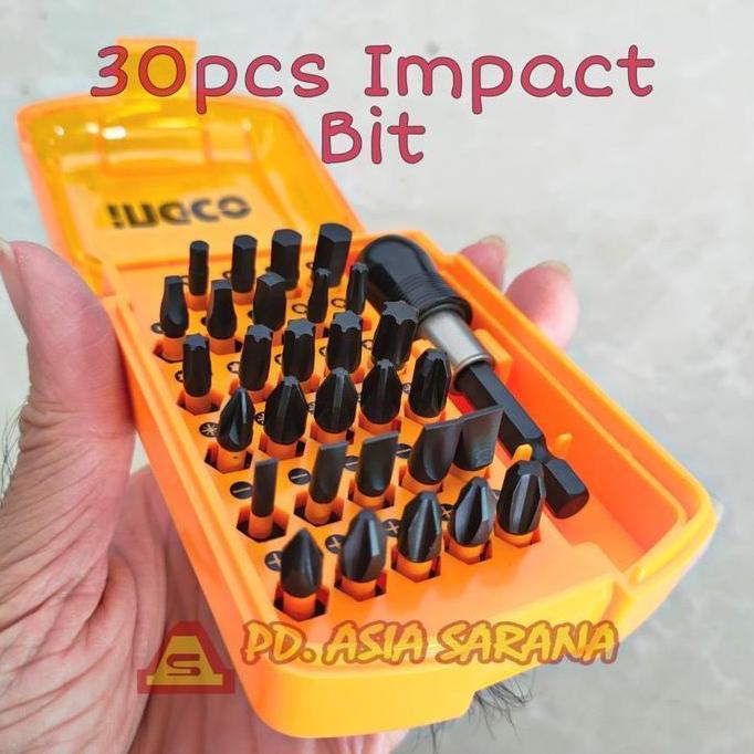 ZORRA8 Impact Screwdriver Bit 30pcs Set INGCO AKSD68303 Mata Obeng Magnet +-