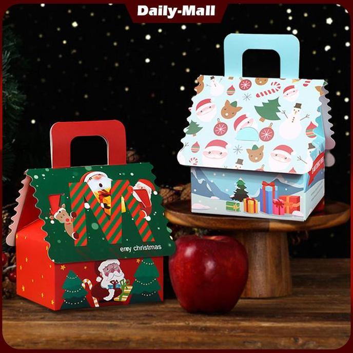 ZASSAT Kotak Hampers Natal Box Hampers Natal Gable Box Natal Kotak Natal Christmas Box Kotak Kue Nat