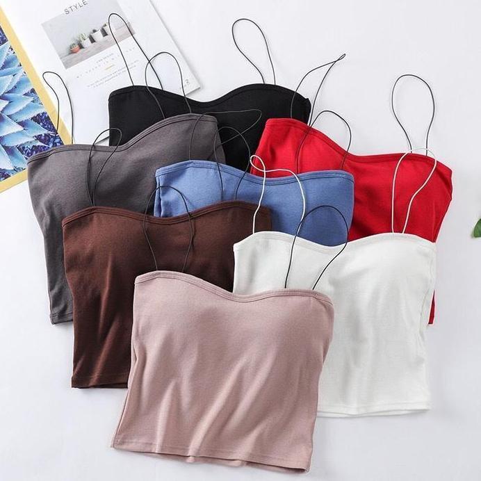 New Missoofficial.id BR361 Baju Tanktop Bra With Cup Bh Singlet Wanita Atasan Wanita Cewek Casual Ro