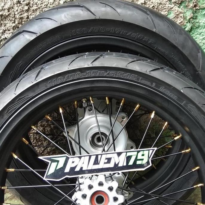 Wheelset Supermoto CRF 150 L - Paket Ban IRC Exato 17 110 & 130 CRF150