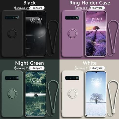 case  untuk Samsung S10 / S10 PLUS Case Candy Ring Stand Bracket Holder free TALI